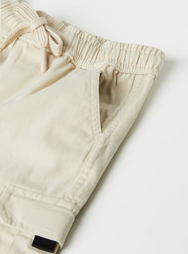 Boys Solid Cargo Trousers