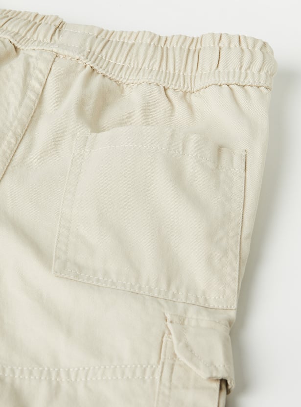 Boys Solid Cargo Trousers