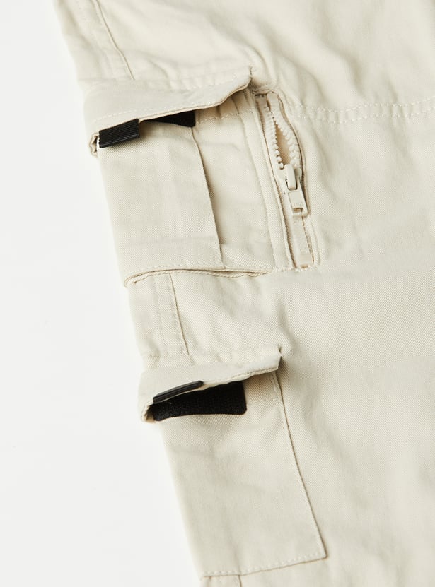 Boys Solid Cargo Trousers