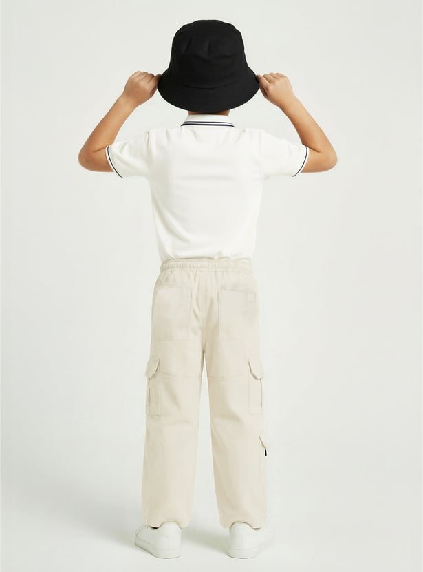 Boys Solid Cargo Trousers
