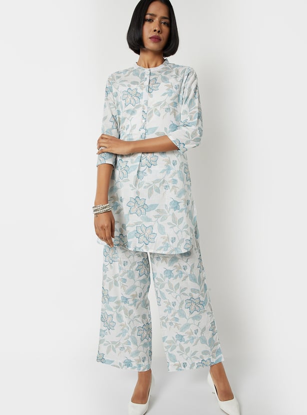 Women Floral Print A-line Kurta Set
