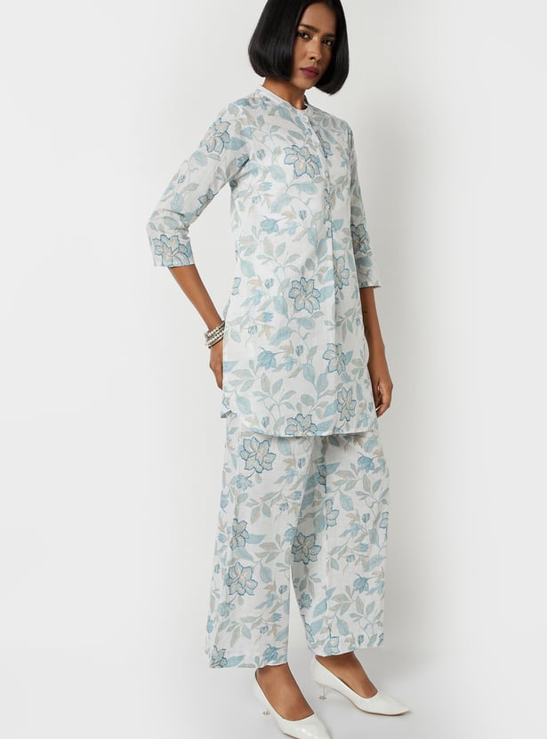 Women Floral Print A-line Kurta Set