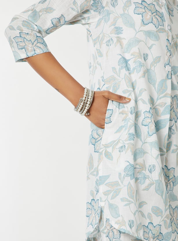 Women Floral Print A-line Kurta Set