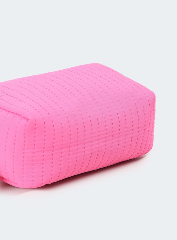 Women Textured Zip Pouch