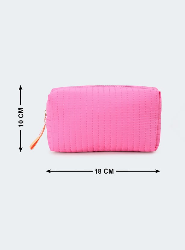 Women Textured Zip Pouch