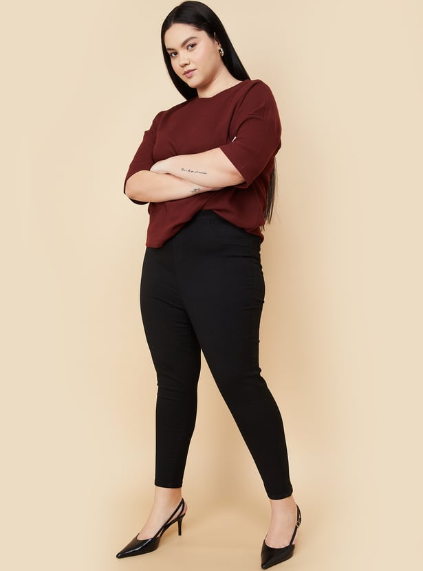 Women Solid Jeggings
