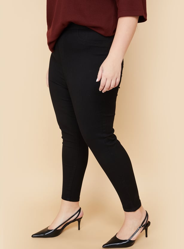 Women Solid Jeggings