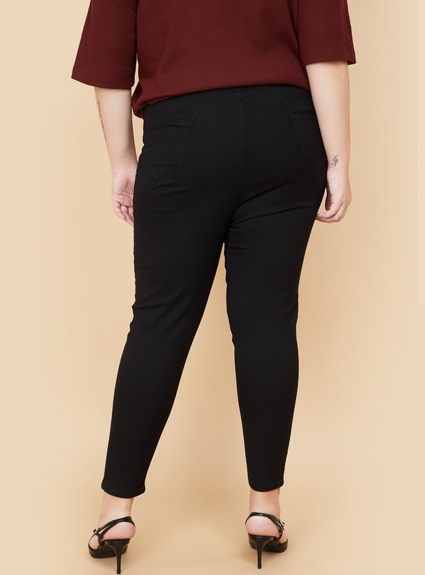 Women Solid Jeggings