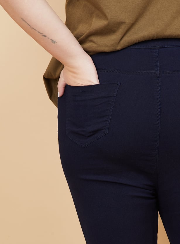 Women Solid Jeggings