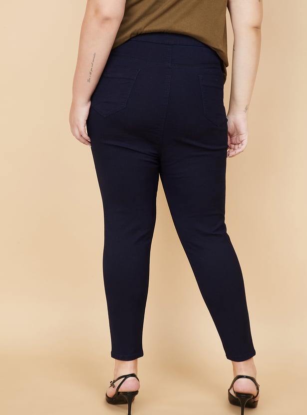 Women Solid Jeggings