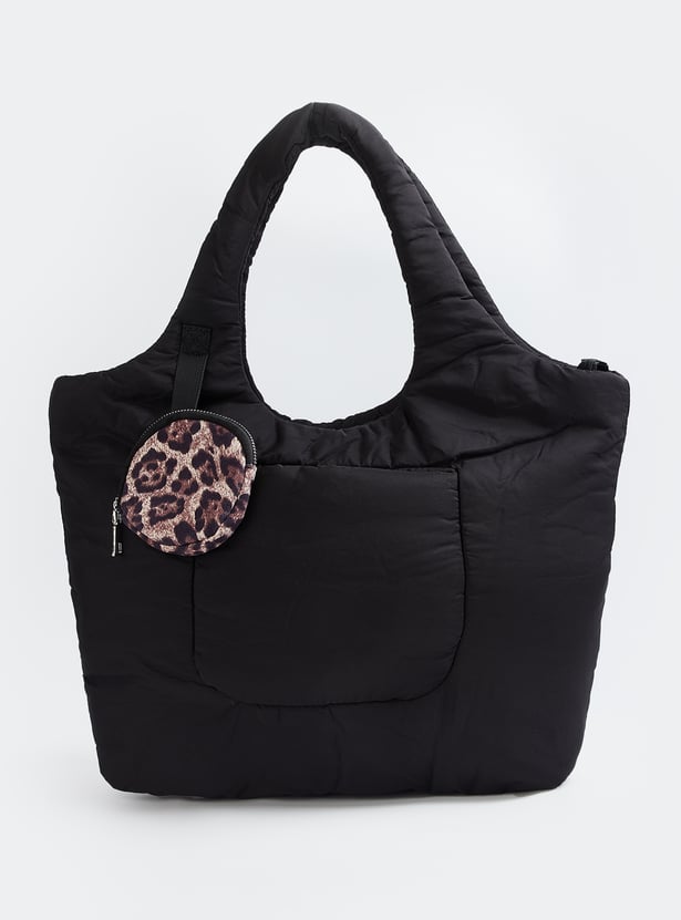 Women Quilted Tote Bag with Pouch
