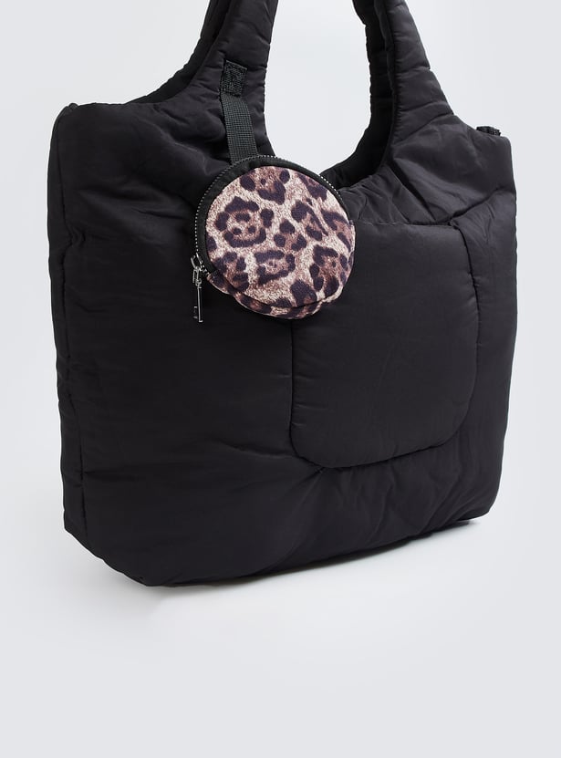 Women Quilted Tote Bag with Pouch