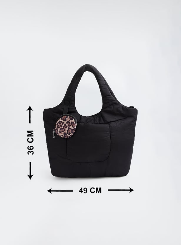 Women Quilted Tote Bag with Pouch