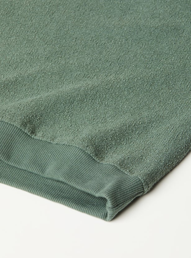 Boys Textured Polo T-shirt