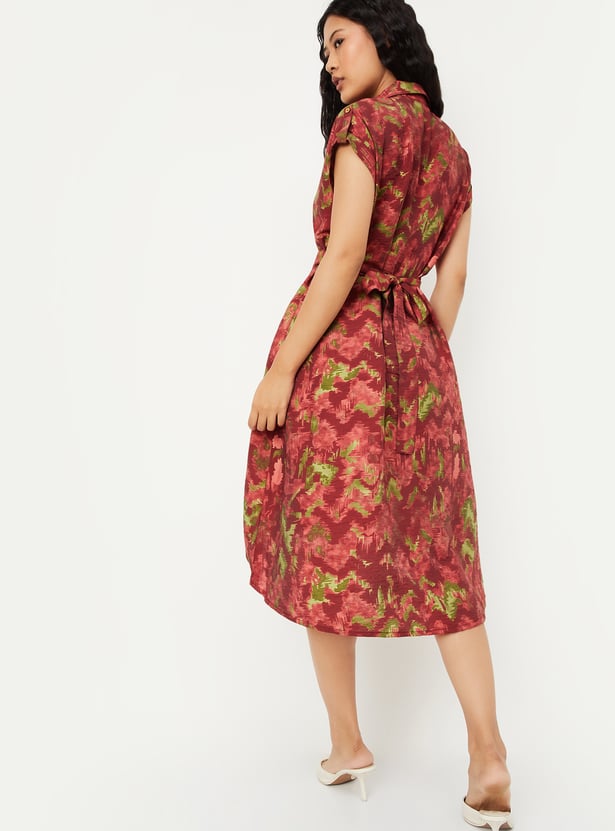 Women Printed Shirt Dress