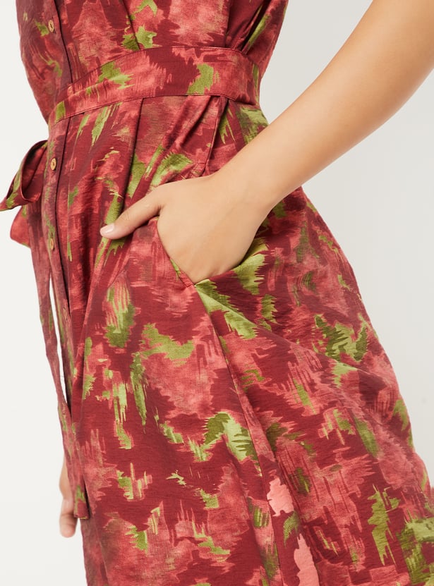 Women Printed Shirt Dress