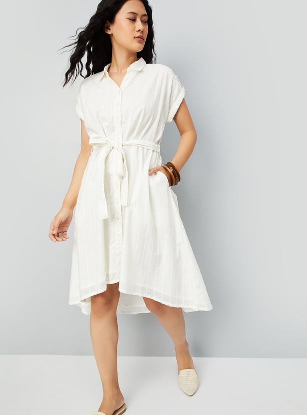 Women Knit Shirt Dress