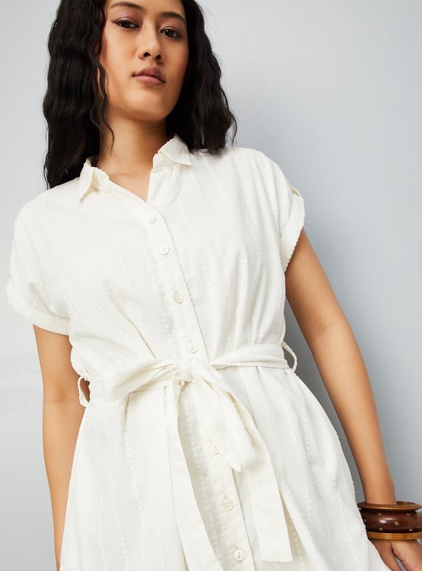 Women Knit Shirt Dress