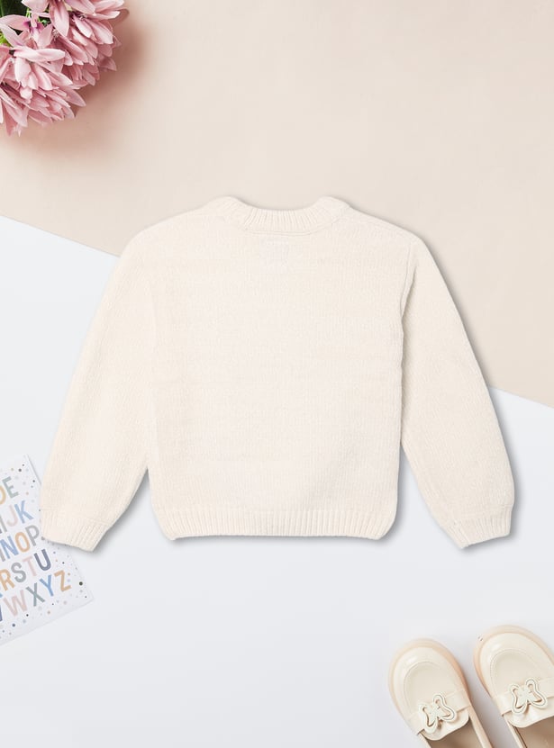 Girls Knit Sequins Sweater