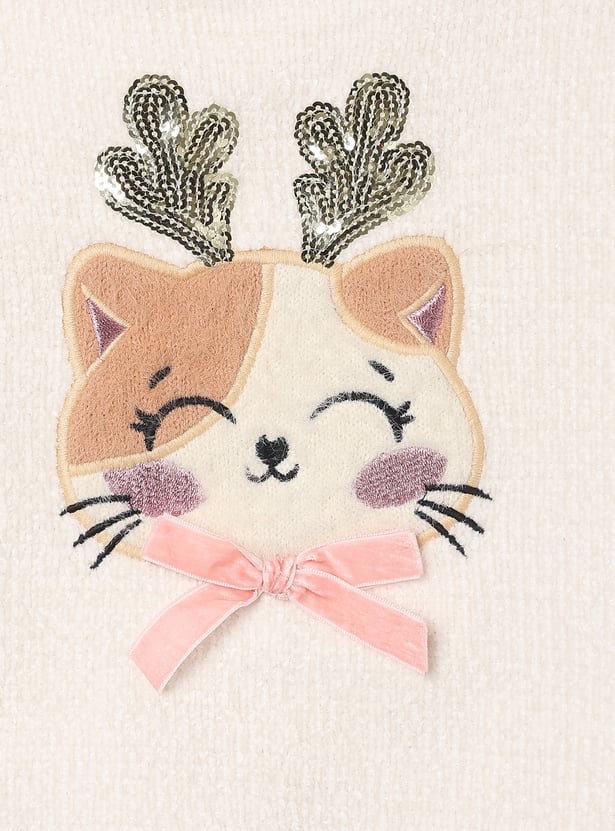 Girls Knit Sequins Sweater