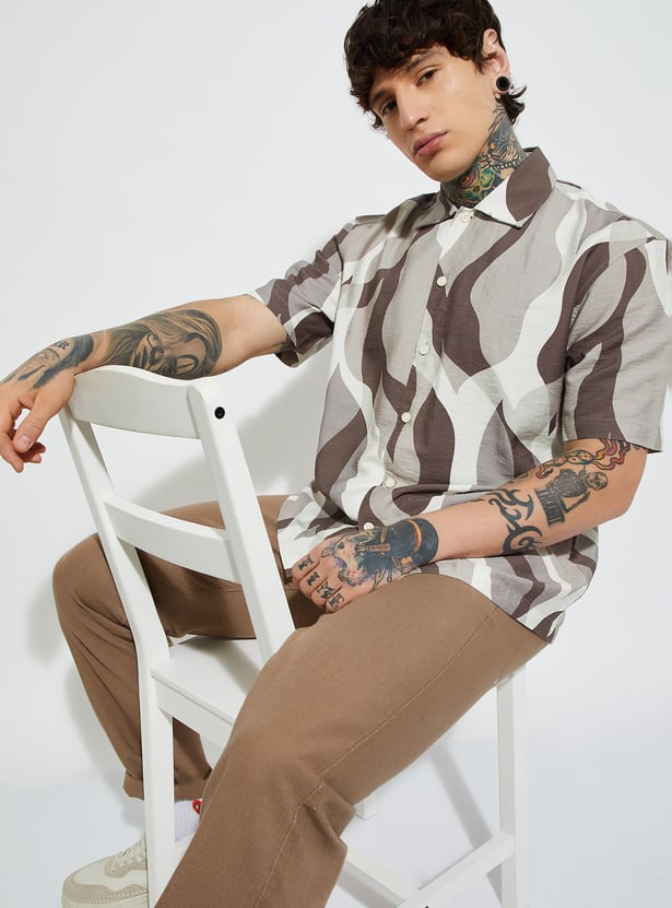 URB_N Men Printed Relaxed Fit Shirt