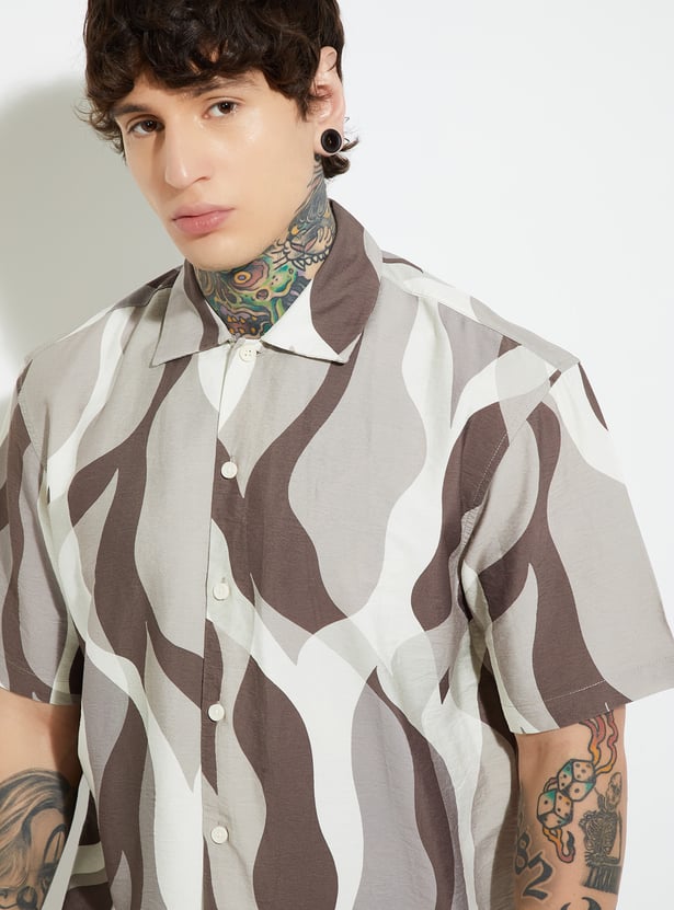 URB_N Men Printed Relaxed Fit Shirt