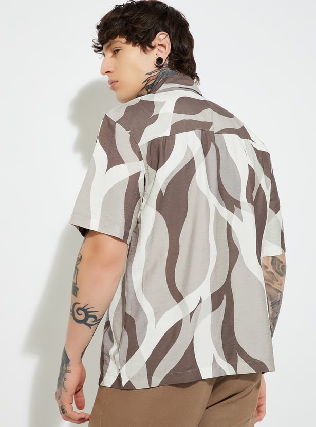 URB_N Men Printed Relaxed Fit Shirt