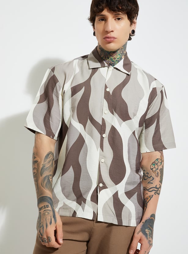 URB_N Men Printed Relaxed Fit Shirt
