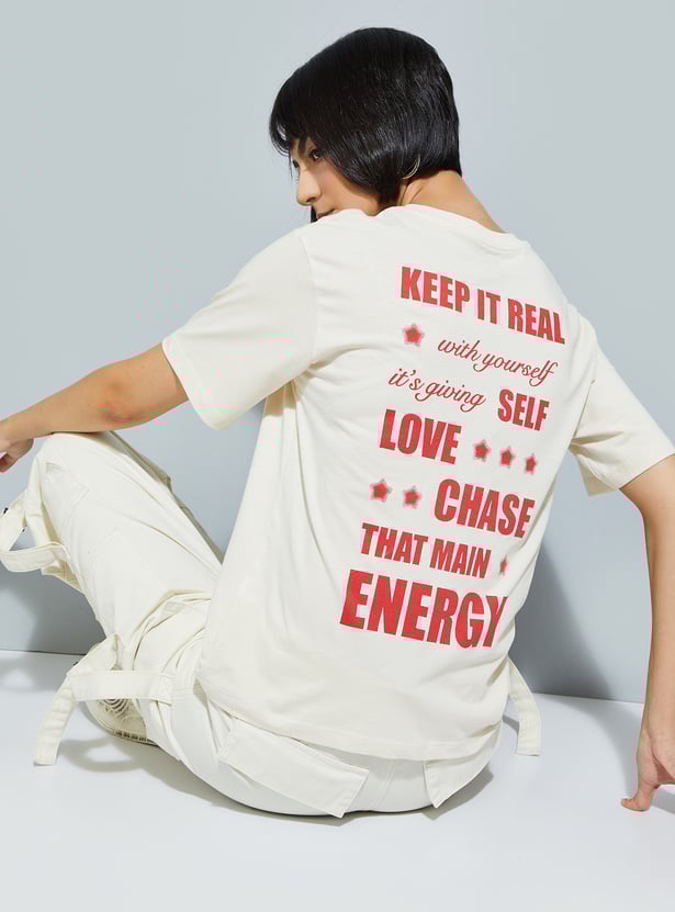URB_N Women Printed Relaxed Fit T-shirt