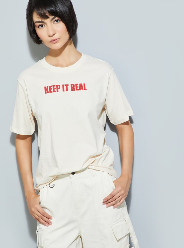 URB_N Women Printed Relaxed Fit T-shirt