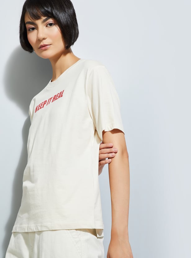 URB_N Women Printed Relaxed Fit T-shirt