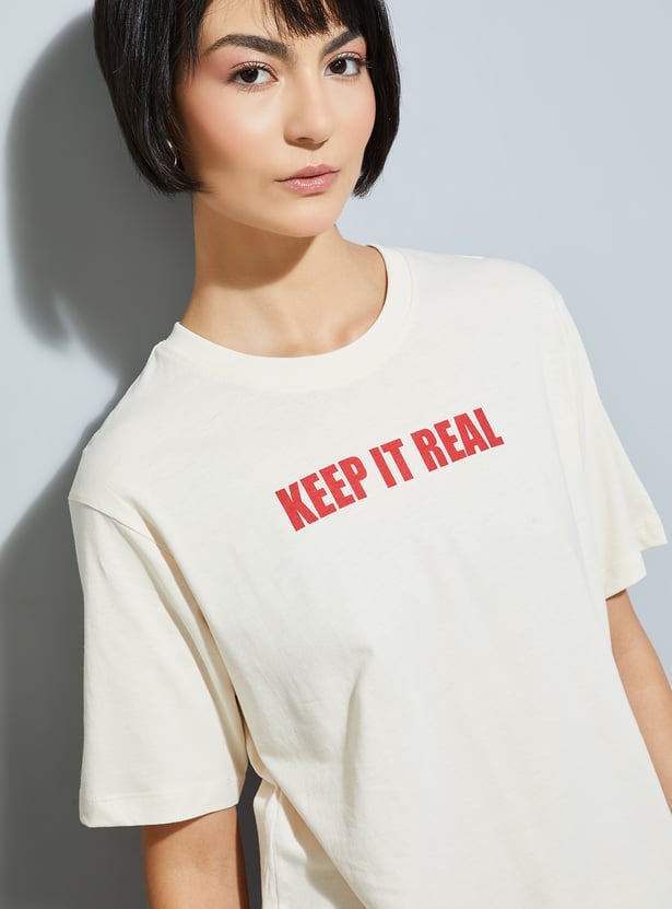 URB_N Women Printed Relaxed Fit T-shirt