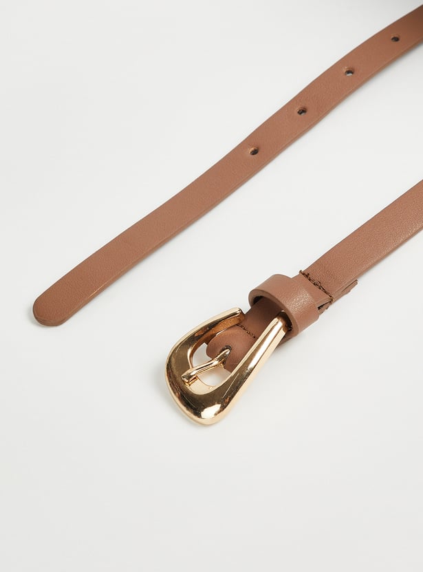 Women Solid Slim Belt