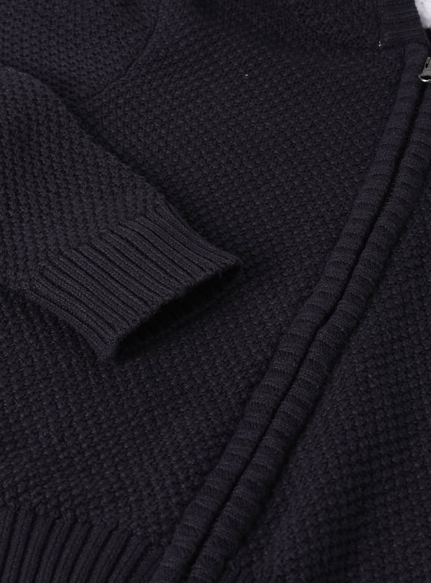 Boys Embroidered Hooded Sweater