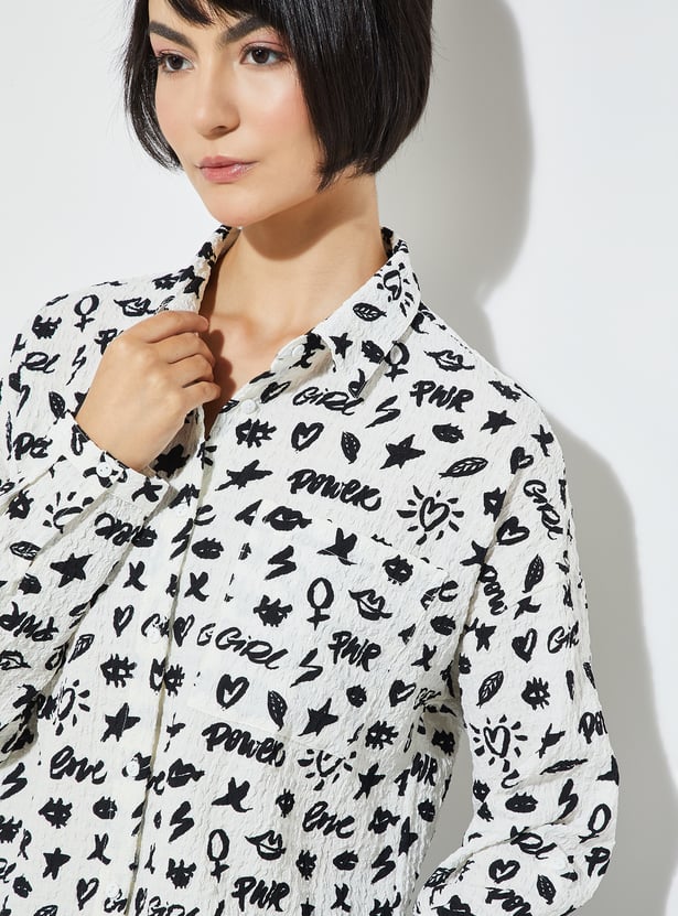 ALAYA F x URB_N Women Printed Shirt