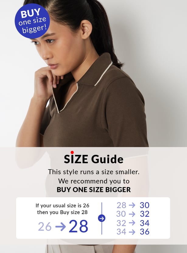 Women Knit Sports Polo T-shirt