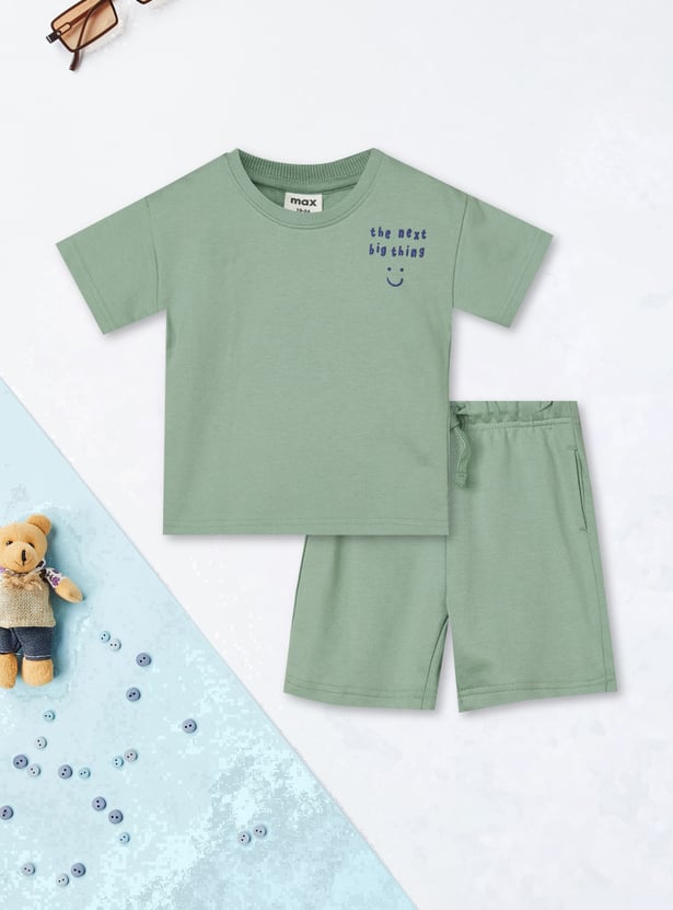 Boys Printed Shorts Set