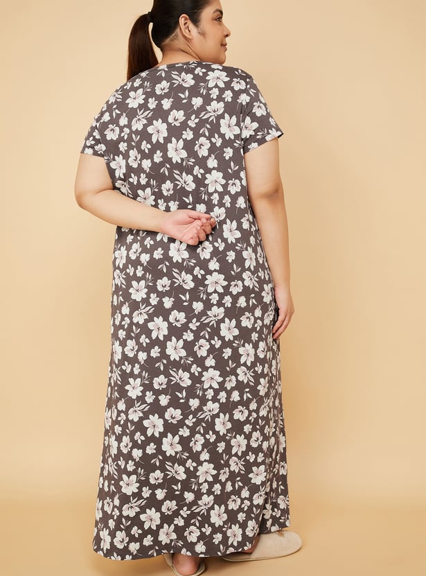 Women Floral Print Nightgown