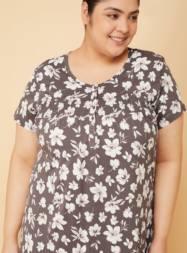Women Floral Print Nightgown
