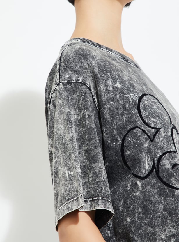 URB_N Mickey Acid Washed Oversized T-shirt