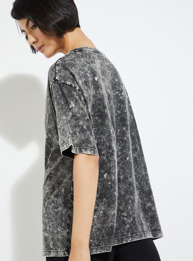 URB_N Mickey Acid Washed Oversized T-shirt