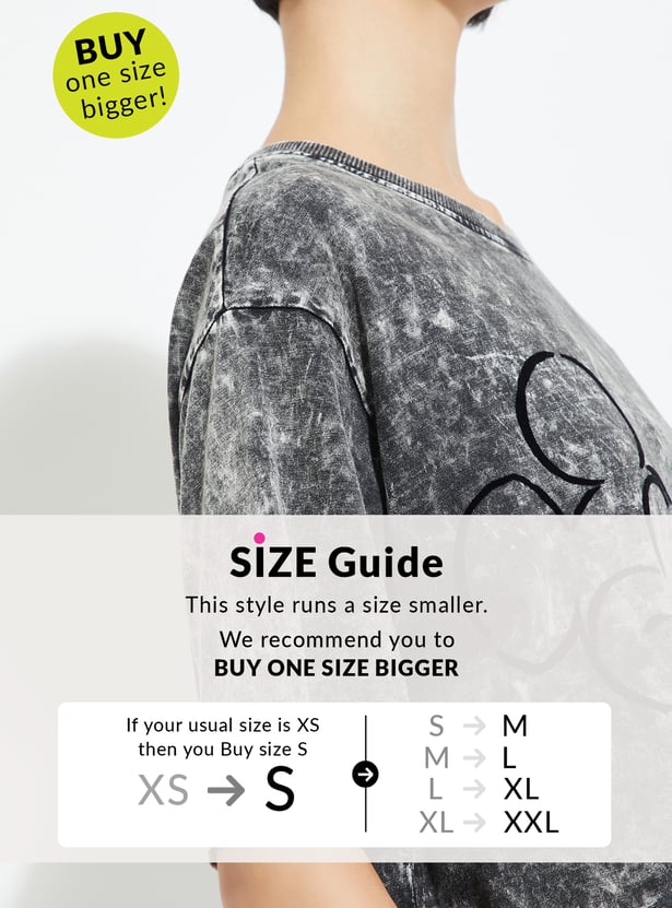 URB_N Mickey Acid Washed Oversized T-shirt