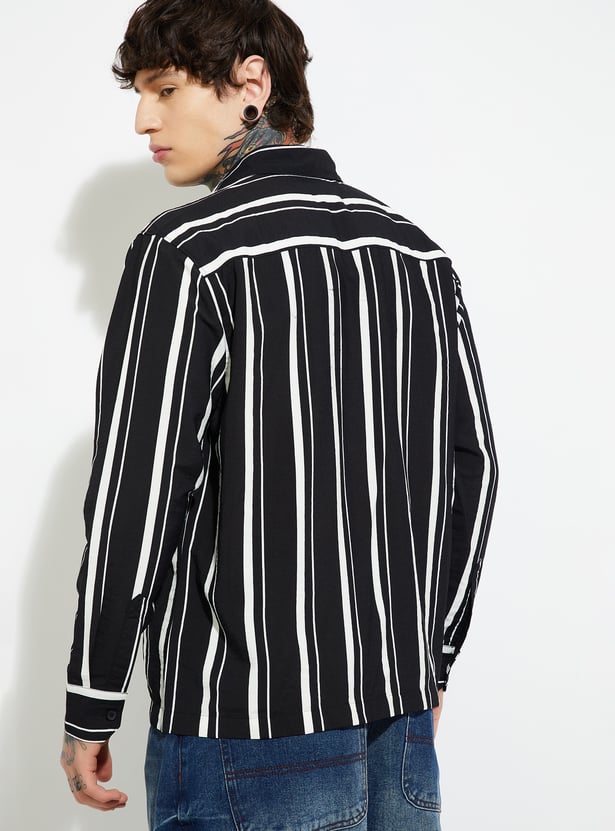 URB_N Men Striped Regular Fit Shirt