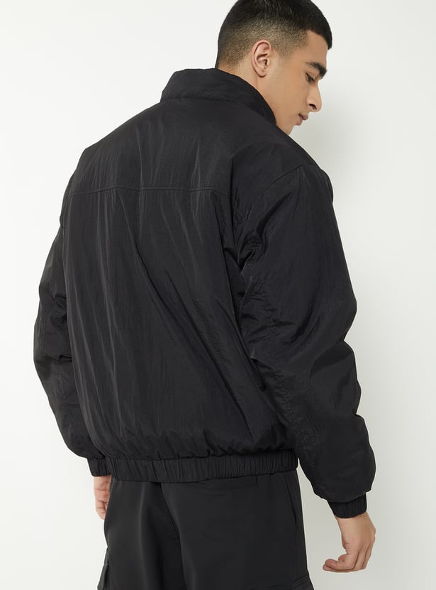 Men Colourblock Bomber Jacket