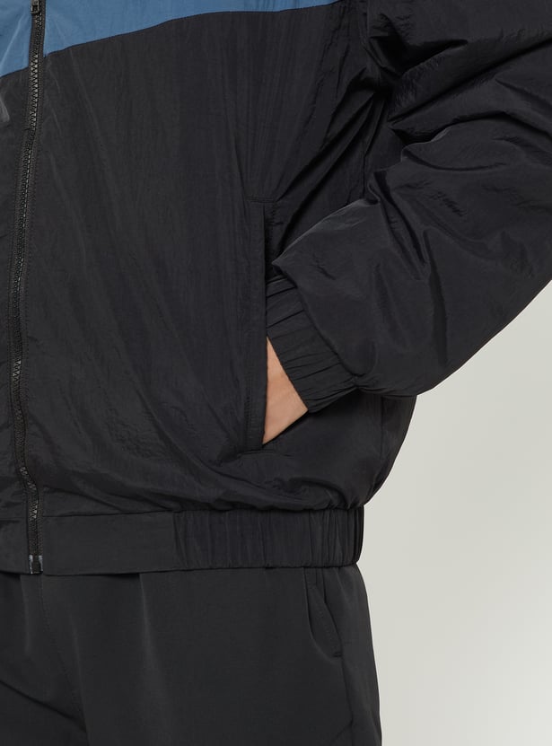 Men Colourblock Bomber Jacket