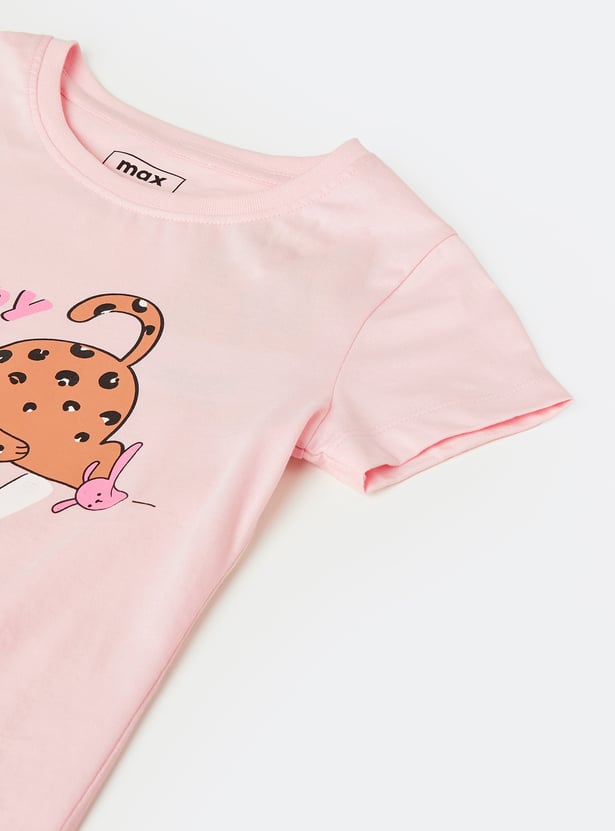 Girls Printed PJ Set