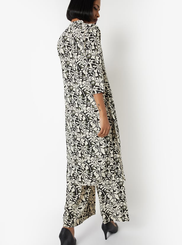 Women Floral Print Straight Kurta Set