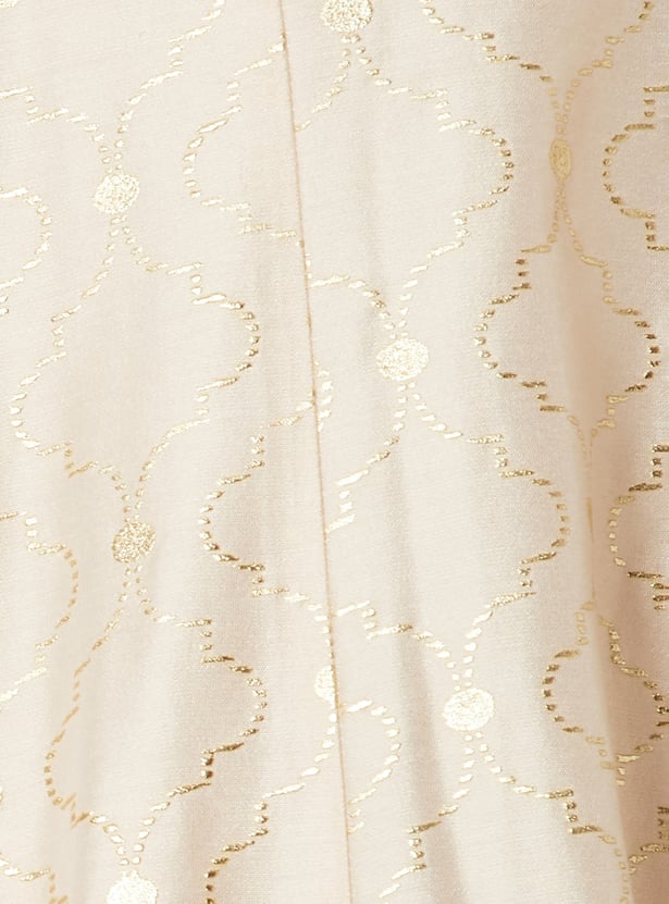 Women Foil Print A-line Kurta Set