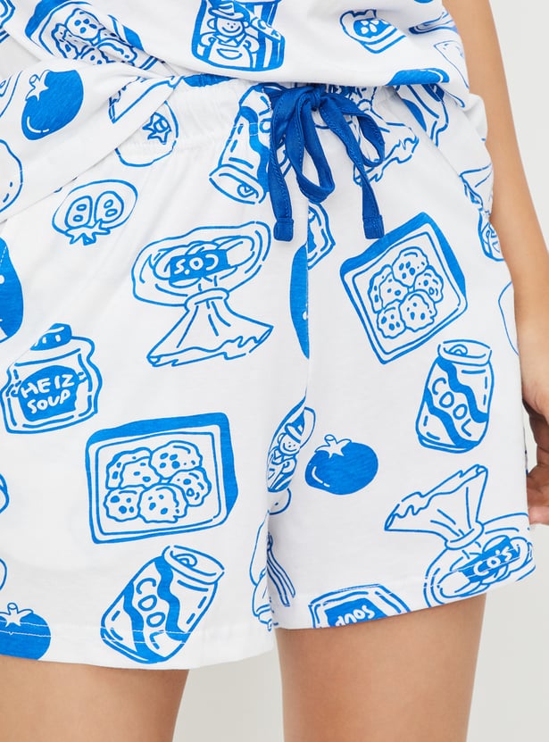 Women Printed Shorts Set