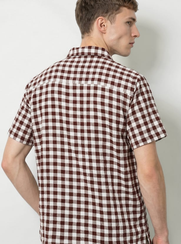 URB_N Men Checked Regular Fit Shirt